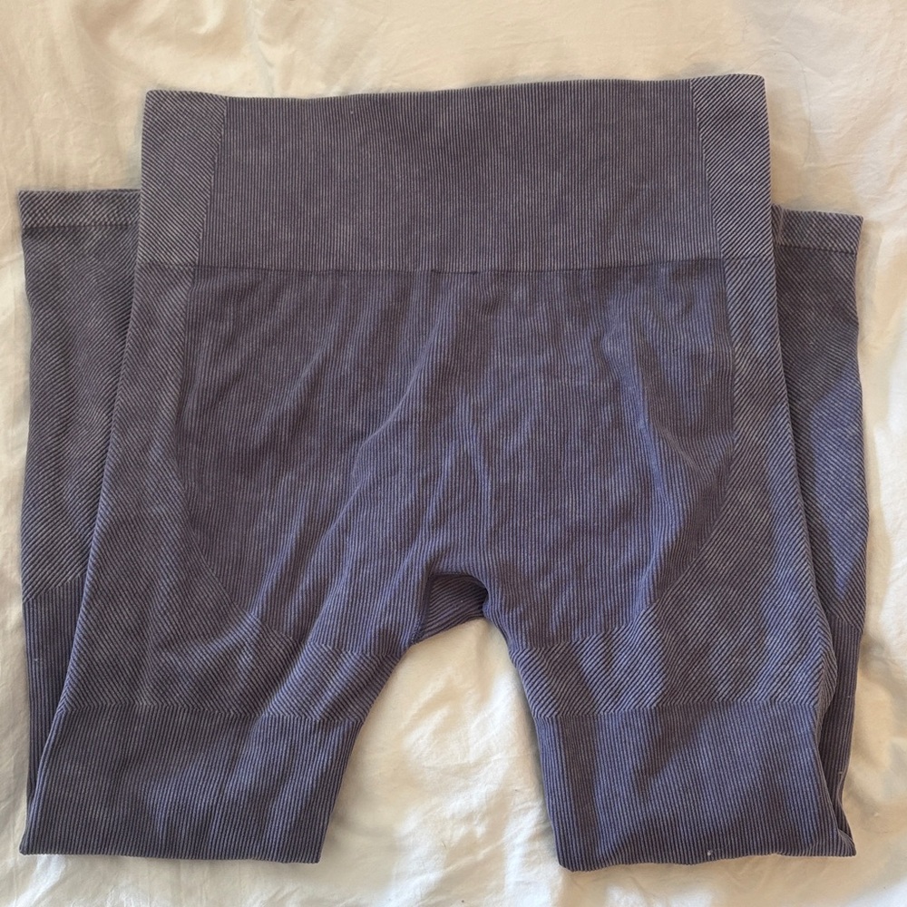 Joy Lab Purple Ribbed Leggings - Picture 2 of 3